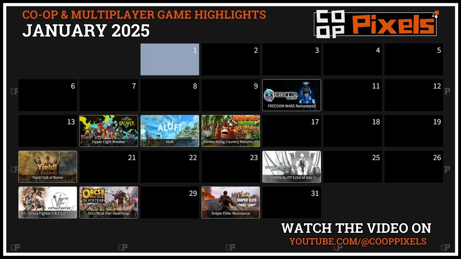 Co-op Calendar January 2025